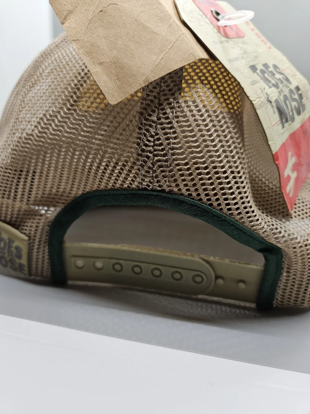 NWT Toes On The Nose One California Day Snapback Trucker Hat Green Tan Bear OSFA